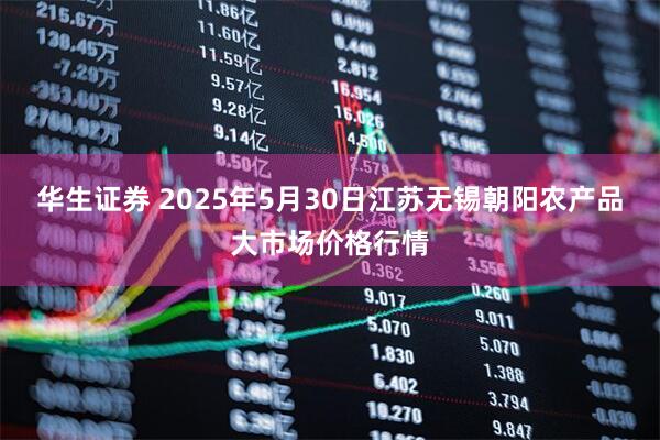 华生证券 2025年5月30日江苏无锡朝阳农产品大市场价格行情