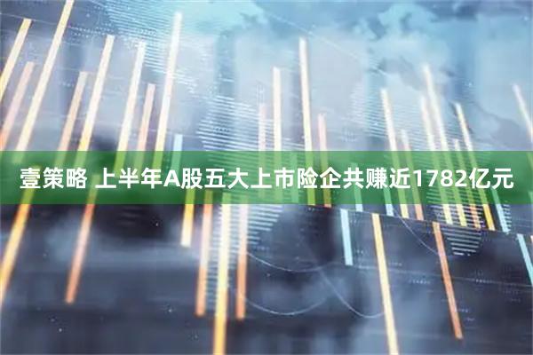 壹策略 上半年A股五大上市险企共赚近1782亿元